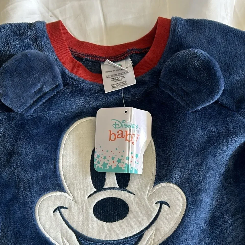 Mickey Mouse Baby 4-piece Plush Set, Size 24 months, Blue/Beige, NWT